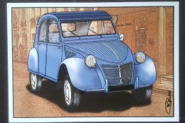 ► CITROËN 2CV -  Modèle 1960  - CPM Illustrateur - Toerisme