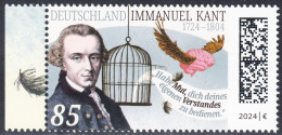 !a! GERMANY 2024 Mi. 3824 MNH SINGLE W/ Left Margin (c) - Immanuel Kant - Neufs