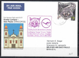 2002 Kuala Lumpur  Lufthansa First Flight, Erstflug, Premier Vol ( 1 Card ) - Autres (Air)