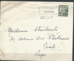 SOLDES - 1948 - COB N° 768 Oblitéré (o) Seul Sur Lettre - Griffe Linéaire :  LOBBES - Cartas & Documentos