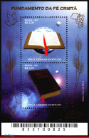 Ref. BR-3194 BRAZIL 2011 - RELIGION, BOOK, BIBLE,SOUVENIR SHEET MNH, CHRISTMAS 2V Sc# 3194 - Neufs