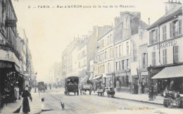 CPA. [75] > PARIS > N° 8 - Rue D’Avron - ( Coin De La Rue De La Réunion ) - (XXe Arrt) - 1903 - TBE - Paris (20)