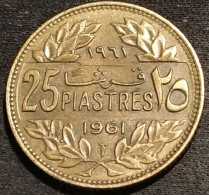 LIBAN - LEBANON - 25 PIASTRES 1961 - KM 16.2 - Líbano