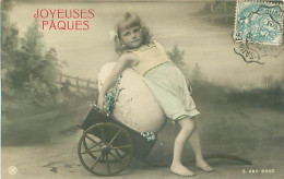 Joyeuses Paques - Fillette Brouette Oeufs   - Rph    Q 2652 - Portraits