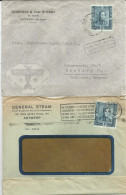 SOLDES - 1949 - COB N° 810 Oblitéré (o) - Sur 2 Lettres - Une "TROUVE A LA BOITE"  PAR AVION - Cartas & Documentos