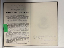Devotie DP - Overlijden Adele De Graeve Echtg Tercken - Berlare 1879 - Zele 1956 - Obituary Notices