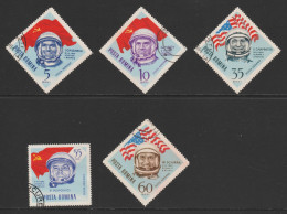 ROUMANIE 1964 Astronautes Et Cosmonautes YT PA 189 190 192 194 195 Obl. - Usati