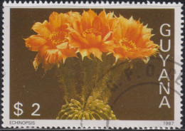 1988 Guyana ⵙ Agenturausgabe, Mi:GY 2090, Sn:GY 1866g, Yt:GY 1769MQ, Echinopsis, Fauna Und Flora, - Guyane (1966-...)