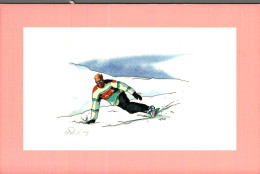 O9 - Carte Postale - Snowboard - Aquarelle Pierre-Yves Dayot - Winter Sports