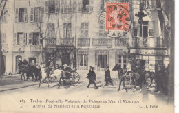 TOULON :CPA N.TROUVEE AVEC CETTE VUE FUNERAILLES DES VICTIMES DU IENA.ANIMEE CORTEGE.1907 .T.B.ETAT .A SAISIR.PETIT PRIX - Toulon