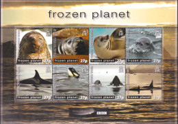 ARCTIC-ANTARCTIC, BRITISH ANTARCTIC T. 2011 FROZEN PLANET SHEET OF 8, FAUNA** - Fauna Antartica