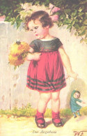 Wally Fialkowska:Der Angsthase, Girl With Flowers, Bee And Falling Doll, Pre 1940 - Fialkowska, Wally