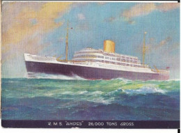 R.M.S. ''Andes'' 26.000 Tons Gross -     7614 - Other & Unclassified
