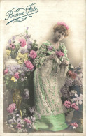 O9 - Carte Postale Fantaisie - Femme - Fleurs - Bonne Fête - Legrand Phot. - Femmes