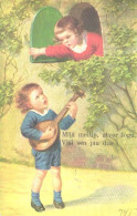 Wally Fialkowska:Boy Playing Guitar To Girl, Pre 1940 - Fialkowska, Wally