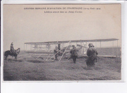 MARNE: Grande Semaine D'aviation De Champagne 1909 Lefebvre Atterit Dans Un Champs D'avoine - Très Bon état - Autres & Non Classés