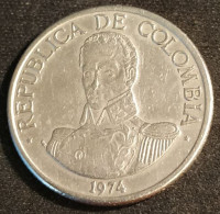 COLOMBIE - COLOMBIA - 1 PESO 1974 - KM 258.1 - Simon Bolivar - Petite Date - Kolumbien