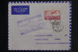 FRANCE - Cachet Du 1er Vol Air France /Air Afrique Sur Enveloppe Pour Le Congo En 1937 -  L 152603 - 1927-1959 Covers & Documents