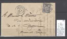 France - Lettre Arcis Sur Aube + Facteur S De DOSNON - 1878 - 1877-1920: Période Semi Moderne