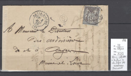 France - Lettre Arcis Sur Aube + Facteur S De DOSNON - 1878 - 1877-1920: Semi-Moderne