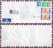 Hong Kong Wan Chai Registered Cover To Australia 1994. Commonwealth Games Stamps - Brieven En Documenten