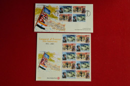 2003 FDC + Sheetlet New Zealand  E. Hillary Tenzing Everest Conquest - Klimmen