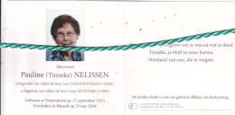 Pauline (Tinneke) Nelissen-Vanderspikken-Munters, Diepenbeek 1915, Hasselt 2016. Honderdjarige. Foto - Obituary Notices