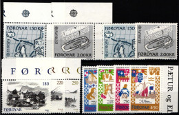 Dänemark Färöer Jahrgang 1982 Mit 70-78 Postfrisch #NO012 - Faroe Islands