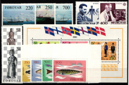 Dänemark Färöer Jahrgang 1983 Mit 79-92 Postfrisch #NO014 - Färöer Inseln