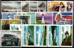 Dänemark Färöer Jahrgang 1985 Mit 112-129 Postfrisch #NO021 - Faroe Islands