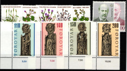 Dänemark Färöer Jahrgang 1980 Mit 48-58 Postfrisch #NO010 - Féroé (Iles)
