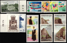 Dänemark Färöer Jahrgang 1989 Mit 179-193 Ohne 184-185 Postfrisch #NO035 - Färöer Inseln