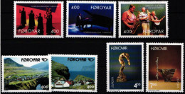 Dänemark Färöer Jahrgang 1993 Mit 243-249 Postfrisch #NO041 - Isole Faroer