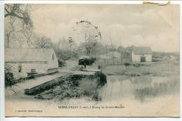 CPA Voyagé 1909 - SEMBLANÇAY Etang Du Grand Moulin ( Moulin Où J'ai Passé Mon Enfance !) Ed. J. Baveux Semblançay - Semblançay