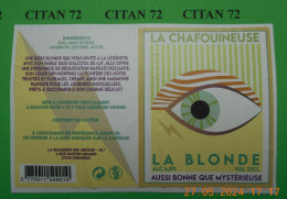 1  ETIQUETTE  De   BIERE    BRASSERIE    DES  JEROME  LA CHAFOUINEUSE   LA  BLONDE   17700  SURGERES   33 CL - Bier