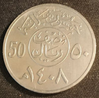 ARABIE SAOUDITE - 50 HALALA 1988 ( 1408 ) - Fahad Bin Abd Al-Aziz - KM 64 - Saudi Arabia - Saudi Arabia