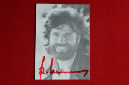 Signed Reinhold Messner Card Alpinist Mountaineer Everest Nanga Parbat Himalaya Mountaineering Escalade Alpinisme - Sportivo