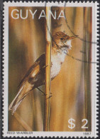 1988 Guyana ⵙ Agenturausgabe, Mi:GY 2077, Sn:GY 1865b, Yt:GY 1769MB, Great Reed Warbler (Acrocephalus Arundinaceus) - Guyana (1966-...)