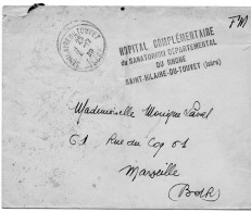 FRANCE.1939 .RARE L.F.M."HOPITAL COMPLEMENTAIRE SANATORIUM....".ST HILAIRE DU TOUVET (ISÈRE) - Red Cross