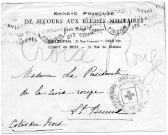FRANCE.1940 . RARE CACHET S.S.B.M.DE 1870. COMITE DE BREST. (FINISTÈRE). - Cruz Roja