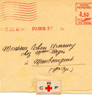 FRANCE.1944. MESSAGE CROIX-ROUGE FRANÇAISE - PARIS". - Oorlog 1939-45