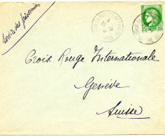 FRANCE.1940."CERES ".POUR C.I.C.R.GENÈVE (SUISSE) - Cartas & Documentos