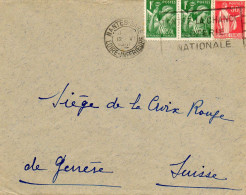 FRANCE.1940."IRIS ET PAIX". POUR C.I.C.R.GENÈVE (SUISSE) - Cartas & Documentos