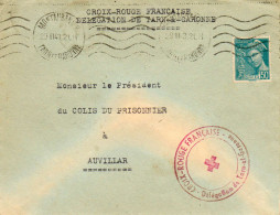 FRANCE.1943.RARE DOUBLE LETTRE. "CRF/DÉLÉGATION .MONTAUBAN (TARN ET GARONNE) - Rotes Kreuz