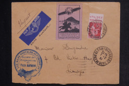 FRANCE - Enveloppe De Clermont Ferrand Pour Limoges Par Avion En 1937 Avec Vignette De L'Aéro Club D'Auvergne - L 152608 - 1927-1959 Briefe & Dokumente