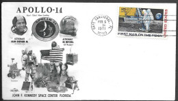 US Space Cover 1971. "Apollo 14" LM Moon Landing - Verenigde Staten