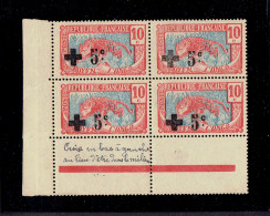 COLONIE FRANCAISE - CONGO - VARIETE - BLOC DE 4 N°65 * SURCHARGES DEPLACEES EN BAS A GAUCHE - TB - Unused Stamps