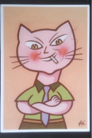 ► CHAT  Salon De Montmorillon 2005 Tirage Limité   - CPM Illustrateur Dessin De Fore - Katten