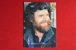 Signed Reinhold Messner Card Alpinist Mountaineer Everest Nanga Parbat Himalaya Mountaineering Escalade Alpinisme - Sportspeople