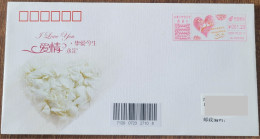 China Cover "520&I Love You" (Hulunbuir) Colored Postage Machine Stamped First Day Actual Delivery Commemorative Cover - Omslagen